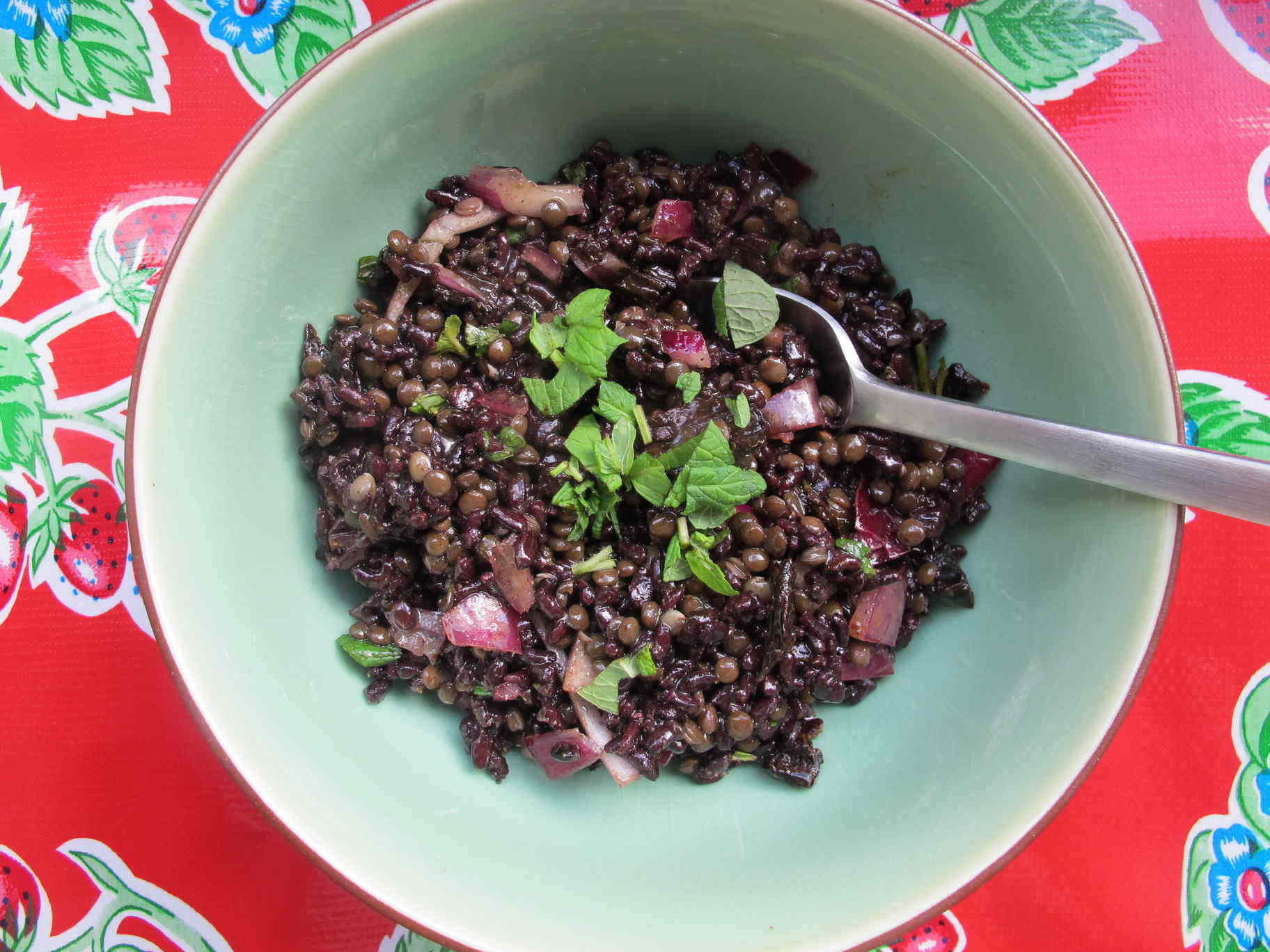 Black Rice and Lentil Salad