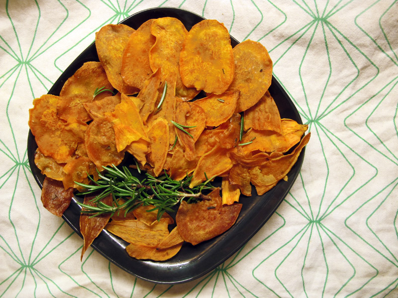 Sweet Potato Rosemary Chips